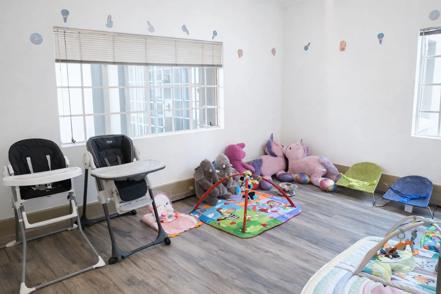 The baby play area