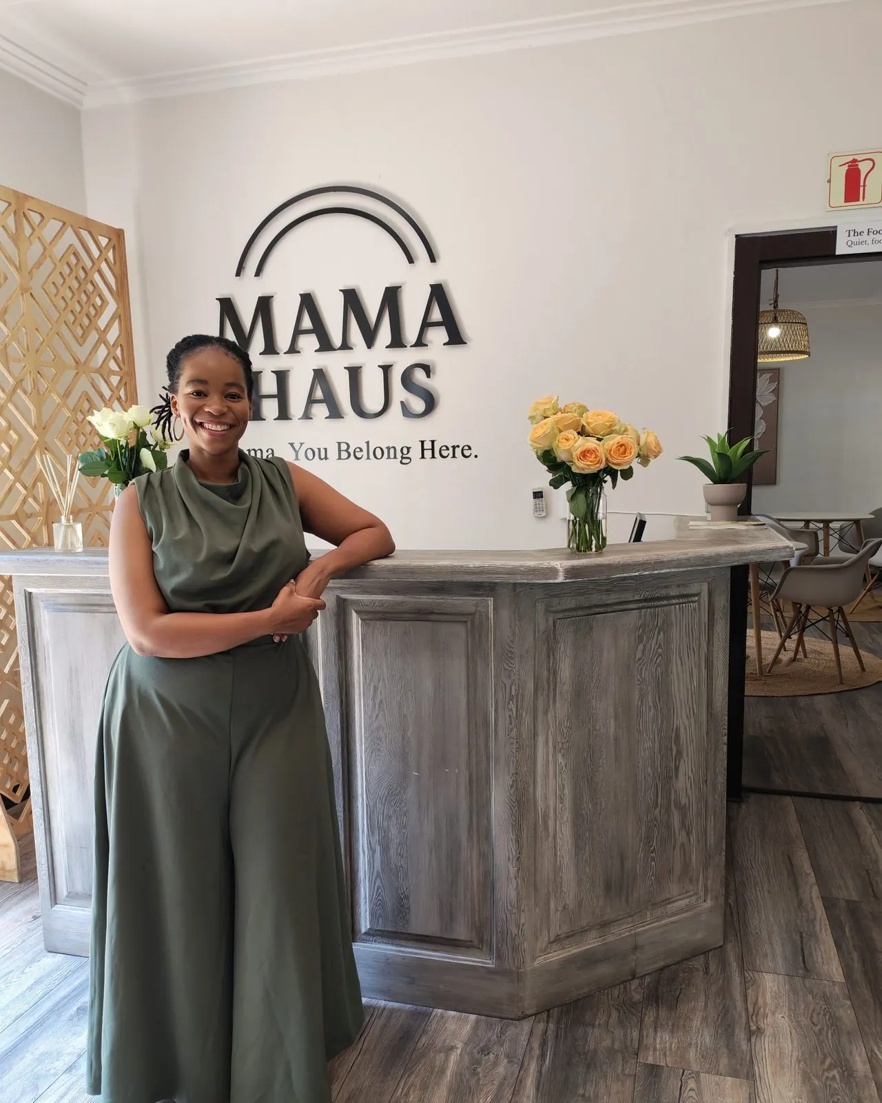 Phumelele Tau at the Mama Haus reception